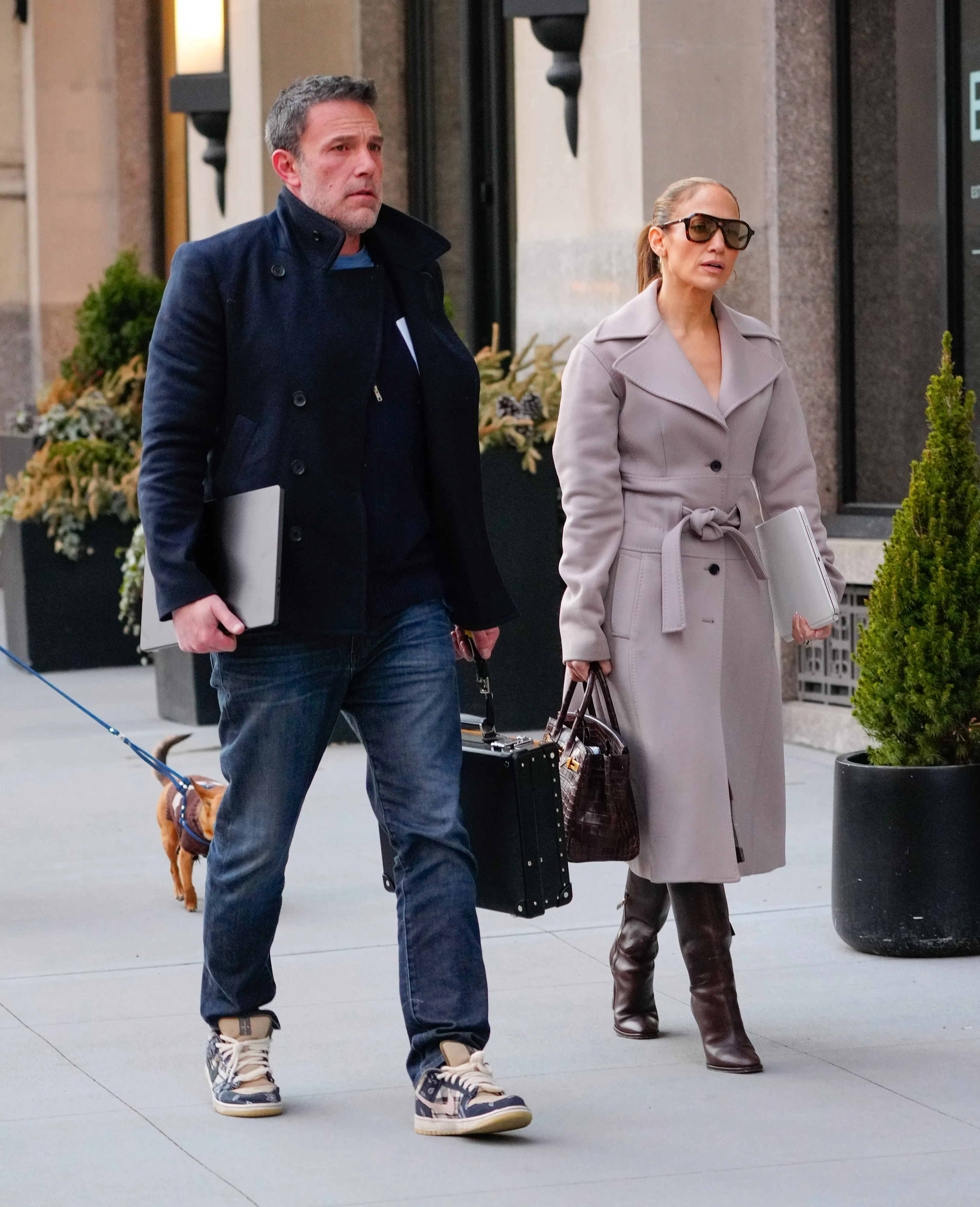 Ben Affleck e Jennifer Lopez em Nova York em março de 2024.